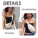 Imagen de YiYunTE Bolso Bandolera Mujer Hombre Bolso Cruzado Pequeño Bolso de Mano Movil Nylon Bandolera Mujer Pequeña Bolsa Crossbody Bag Bolso Riñonera Bolsos Universitarias Half Moon Bag Bolso Beige