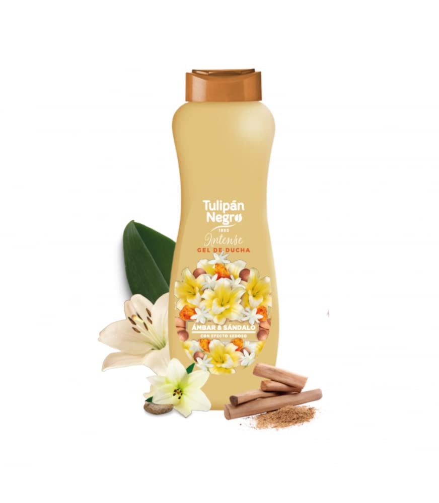 Tulipan Negro - Intensywny żel pod prysznic Bursztyn i drzewo sandałowe - 550 ml