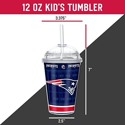 Image of Rico Industries NFL Football Rookie of The Year 12oz Acrylic Tumbler, Youth Tumbler with Swirly Straw