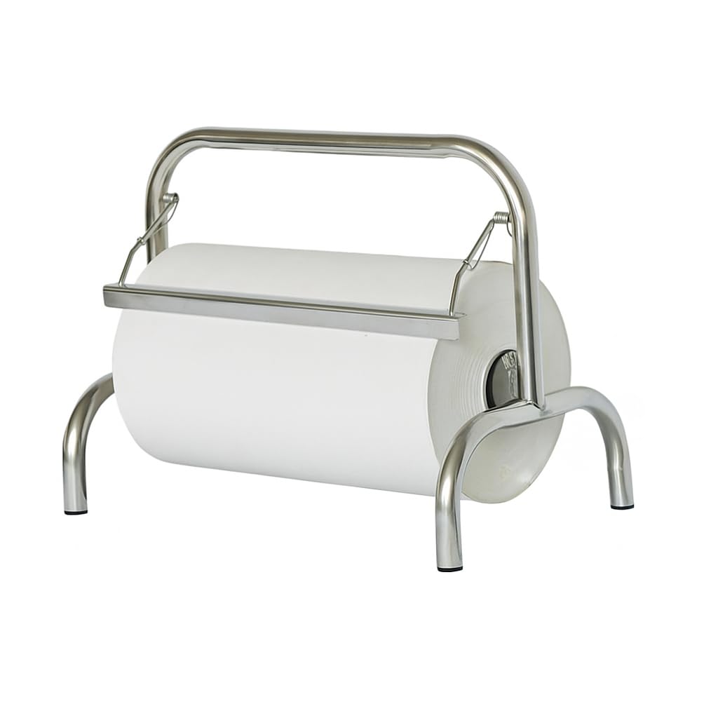 Dérouleur Papier INOX Comptoir 330 mm - Support Rouleau 400 mm - Stable - Cuisine & Atelier
