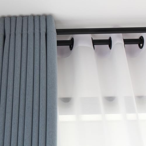 Ojales de cortina de 42 mm uxcell con anillos de bajo ruido para barras de baño y ventanas 7