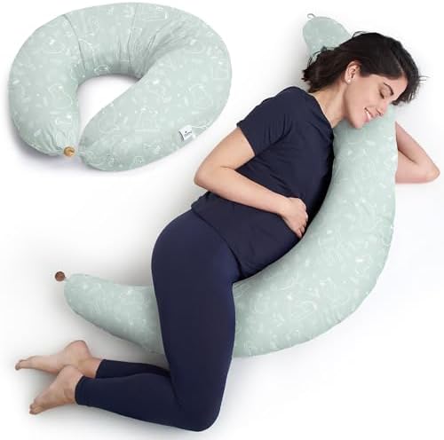 Niimo® XXL Schwangerschaftskissen & Stillkissen – 2-in-1 Seitenschläferkissen