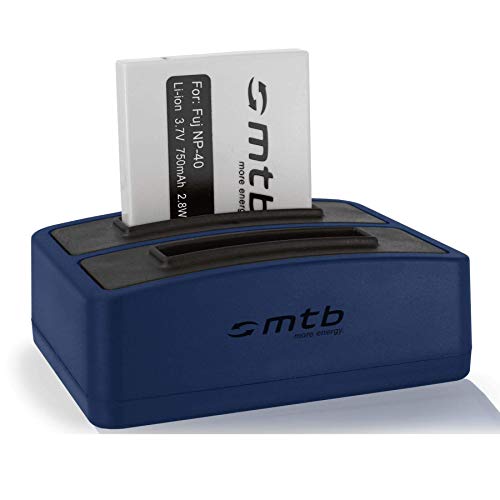 Batería + Cargador Doble (USB) para Fuji NP-40 / SilverCrest SCA 5.00 A2 /Pentax D-Li8, 85 / BenQ/Jay-Tech/Medion UVM - v. Lista!