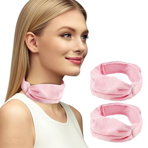 2Pcs Stoma Covers for Tracheostomy,Neck Stoma Cover,Adjustable Neck Trachea Protector,Breathable Dust-Proof Shied Tracheostomy Care Supplies for Men and Women (Pink, Small)