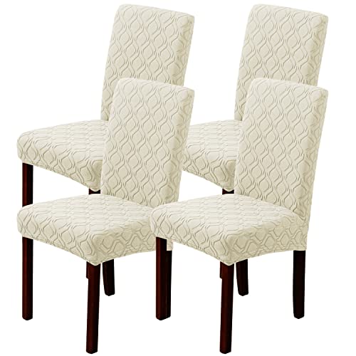 LANSHENG Dining Chair Covers, Stretch Chair Covers for Dining Chairs 4