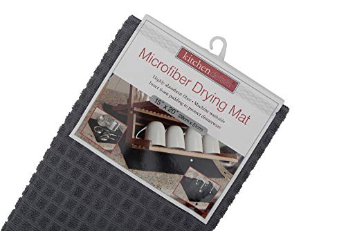Image of Store2508 Microfiber Reversible Dish Drying Mat (Pack of 2) (38*51 Cm Each) (Darkgrey)