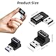 LUIRSAY USB 90 Grad Winkelstecker, 4 Stück Adapter mit USB3.2, USB Winkelstecker für Datenübertragung Kompatibel mit PC, Laptop, Powerbank und die meisten US-B-Geräte