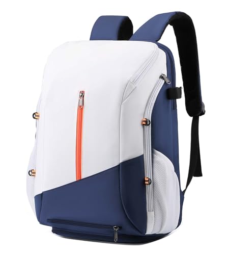 Vmokki Tennis Rucksack für 2 Schläger Sportrucksack mit Schuhfach Wasserdicht Fußball, Basketball, Baseball, Badminton Rucksäcke Damen Herren Groß (Blau) Vmokki Tennis Rucksack für 2 Schläger Sportrucksack mit Schuhfach Wasserdicht Fußball, Basketball, Baseball, Badminton Rucksäcke Damen Herren Groß (Blau)