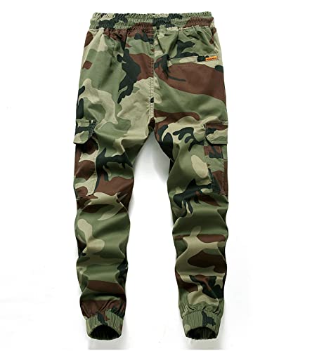Loktarc Toddler Boys Cargo Joggers Pull-On Slim Fit Camouflage Pants Jungle Camo 6-7 Years/Size 130 #TOP1