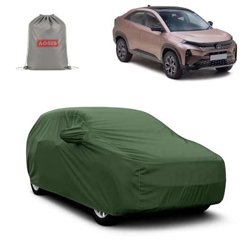 Image of AOSIS 'Waterproof' Car Cover Compatible with Tata Curvv /Curvv Ev 300 GSM Uly Coated Thick Fabric 4X4, Adjustable Belt Buckle, Elastic Grip