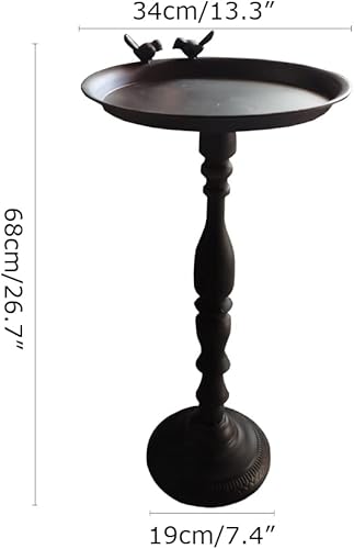 Miniatura 14 de Mesa redonda pequeña decorativa para pájaros, decoración de granja, mesa auxiliar Shabby Chic para sala de estar, muebles de oficina (dorado,