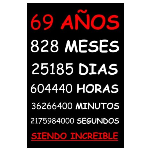 69 AÑOS SIENDO INCREIBLE: REGALO HOMBRE O MUJER 69 AÑOS DE CUMPLEAÑOS ORIGINAL Y DIVERTIDO , CUADERNO DE APUNTES O AGENDA, DIARIO, LEBRETA DE NOTAS..