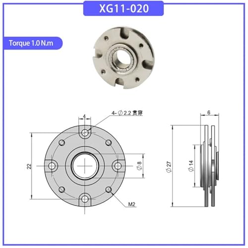 Pivot circulaire plat XG11 avec charnière d'amortissement premium 1.0N.m