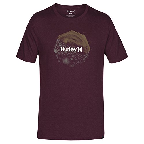 T-Shirt Premium Hurley Homme Small Night Maroon - Haut en Coton Confortable
