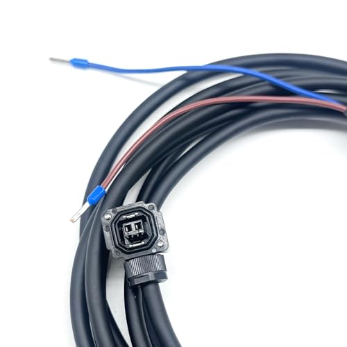 Servo Motor Brake Cable 2M 3M 5M, Compatible with MR-BKS1CBL2M-A1-L/H MR-BKS1CBL3M-A1-L/H MR-BKS1CBL5M-A1-L/H, High-Flex Power Brake Wire for Industrial Servo Motors (100W-750W)(3M)