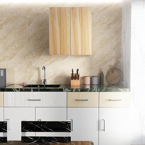 Image of 2 Door Multipurpose Wall Mounted Cabinet with Adjustable & Fixed Shelf | Storage for Modular Kitchen, Bathroom, Office & Living Room | DIY | Color-White & Asian Light | Size-60x33x63.8 Cm