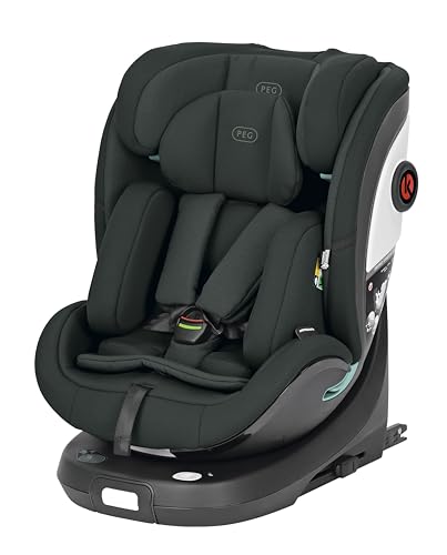 PEG Primo Viaggio 360 EVO Seggiolino Auto Evolutivo All-In-One con ISOFIX, Girevole, Reclinabile, per Bambini dalla nascita a 150 cm (0-12 anni), 0-36 kg, Metal