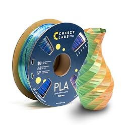 CHEEZY LABS Dual and Tri Color Silk PLA. Gold/Copper, Blue/Green/Orange.