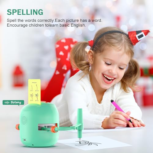 CYJBE Smart Drawing Robot | Montessori Educational Toy for Kids 5+ with Voice Interaction | Includes 100 Learning Word Cards & 16 Color Pens - Image 3