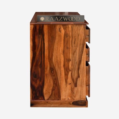 Image of Solid Sheesham Wooden Study Table for Students Big Size with 4 Drawers & 1 Cabinets Study Desk Table Office Table for Work from Home Writing Office Desk Computer (Honey Finish)