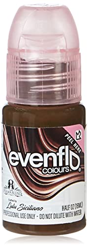 Evenflo Colours Permanent Makeup for Eyebrows, Used for Microblading and Tattoo Techniques, Professional Cosmetic Pigment - Oak, 0.5 oz