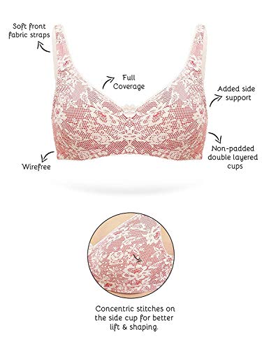 Image of Inner Sense Organic Cotton Bamboo Bra for Woman with Concentric Stitches I Full Coverage Bra for Heavy Bust with Side Support I Non Padded Innerwear with Wire-Free Design