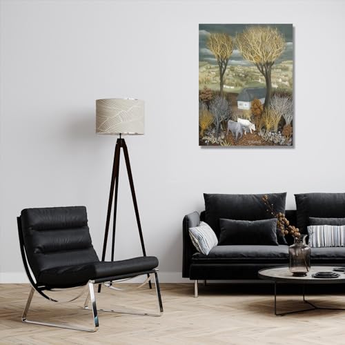 Tableau Ivan Generalic Vaches dans les bois cadre interieur toile
