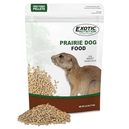 Exotic Nutrition Prairie Dog Diet - Nutritionally Complete Staple Diet for Adult Prairie Dogs - Food for Adult Ground Squirrels 6 Months & Older - Farm-Fresh All Natural Ingredients (2.5 lb.)