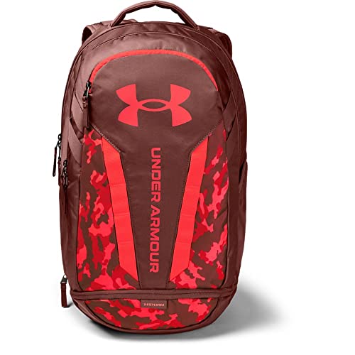Image of Under Armour Hustle Backpack, Cinna Red (688) /Beta, One Size Fits All