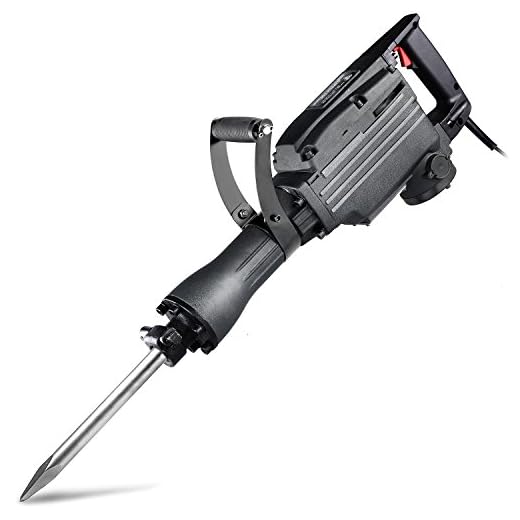 Neiko 02845A Electric Demolition Jack Hammer with Point and Flat Chisel Bits