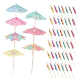 Gatuida 90個り フルーツ用ペーパー ピック ハワイアンパーティー用 デコレ