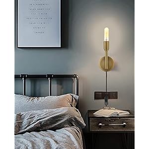 Phansthyminimalistindustrialwallsconcessetof2simplicitypluginwalllampswithswitchforlivingroombedroombedside2packantique Urban Country Home Decor Phansthy minimalist industrial wall sconces set of 2 simplicity plug in wall lamps with switch for living room bedroom bedside 2 pack antique urban country home decor