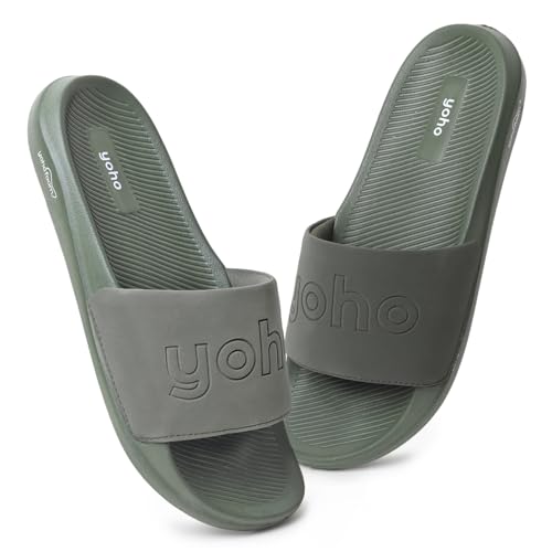 Image of YOHO Drystep Sliders for Men | Waterproof Monsoon Footwear & Rainy Sandals | Skin Friendly Adjustable Strap