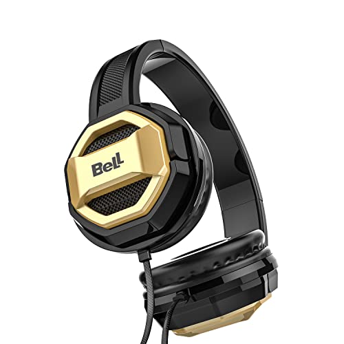 BeLL BLHP105 Wired on-Ear Headphone with Tangle Free Cable+3.5mm Jack, Headset with 18hz-24Khz Frequency Response & 32ohm Impedance, Flexible 2D axis Folding Mechanism Headphone (BLHP105AGLD-Gold)
