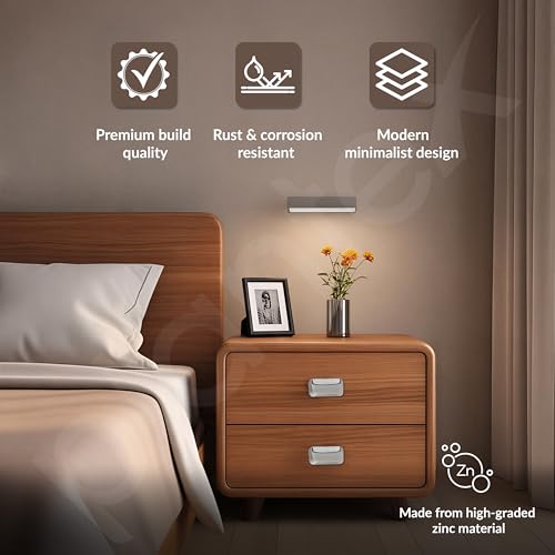 Image of Plantex Drawer Kadi /3 Inch Chest Handle for Drawer /Rectangular Cabinet Kadi /Pull-Push Kadi for Home /Office Drawer - Pack of 3 (DTK-295, Satin White & Chrome)