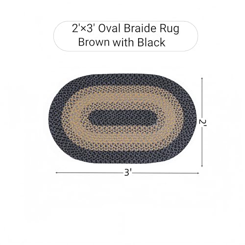 Tapete oval tejido RCTJHOME 60x90 cm polipropileno miniatura 2