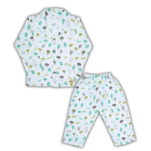 Image of 100% Cotton Muslin Pant Shirt Set | Ultra Soft Breathable Toddler Outfit | Summer Wear Kids Clothing | Skin Friendly Comfortable Fit | SIZE | PRINT