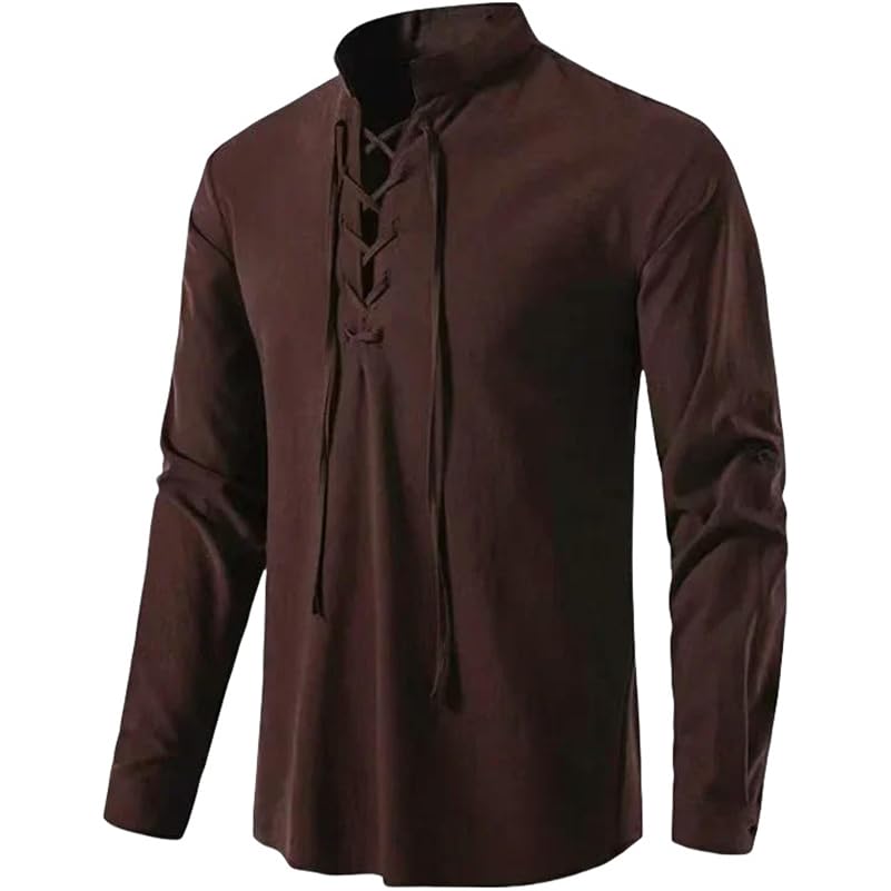 Chemise homme coton lin à lacets : fini les costumes inconfortables