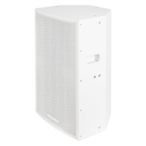 Image of Sound Town CARME Series 15 inch 2-Way Powered Professional PA DJ Speaker, White with Onboard DSP, Birch Plywood for Installation, Live Sound, Karaoke, Bar, Church