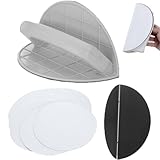 Multifunctional Semi-Circular Angle Sanding Sandpaper Tool, Self-adhesive Handheld Micro Detail Sander Kit+ Sandpaper 180 240 320 Grit, DIY Polishing Grinding for Wall, Corner (180)