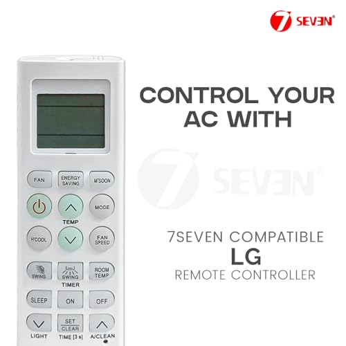 Image of 7SEVEN Compatible with Lg Ac Remote Control Original AKB73975615 Model 36I Suitable for Split Window Air Conditioner 1 1.5 2 Ton - Match Keys Exactly with Existing Remote Function