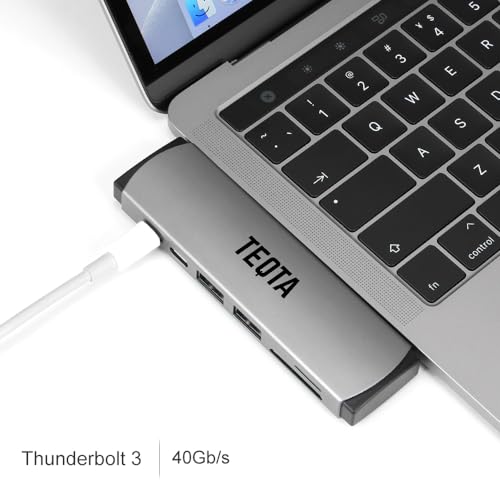 Image of USB C Docking Station 7 in 2 Portable Type C USB HUB with 4K HDMI Port, 2xPower Delivery C Hub, 3.0 High Speed Data Transfer 2xUSB Ports, Micro SD /TF Card Reader for M2, M1 and More (Space Grey)