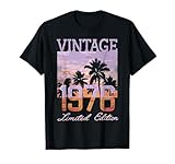 50 years of victory north pole Funny 50th B-Day Clothes, 50 Year Old Vintage Sunset Palm Tree Graphic Clothing, Born in 1976 January February Outfits. Amp up collection of anniversary accessories for him / her: baners, decorations, birth month candle, cake topper, face mask