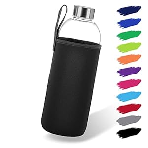 NOMA Glasflasche 1L mit Neoprenhülle