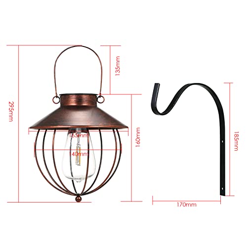 Lampe solaire d'extérieur suspendue étanche IP65 et applique murale - 3