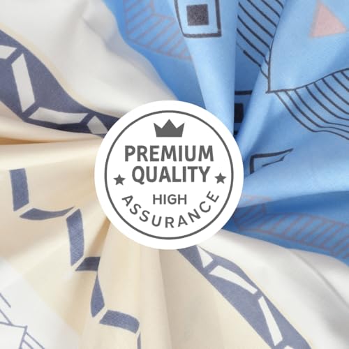 Image of Mafatlal Plush 140 GSM Double Bed Sheet | Fine Microfiber Weave | Queen Size | 90 x 100 Inches | Soft Texture & Long Life | Indigo Blue
