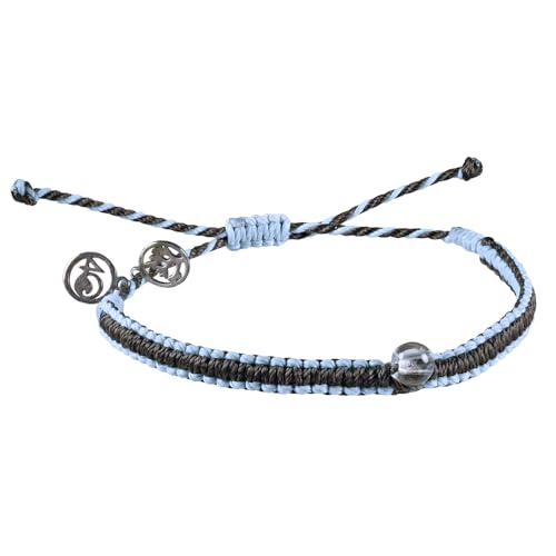 4ocean Coral Gardeners Braided Bracelet Montipora Grisea Black & Light Blue