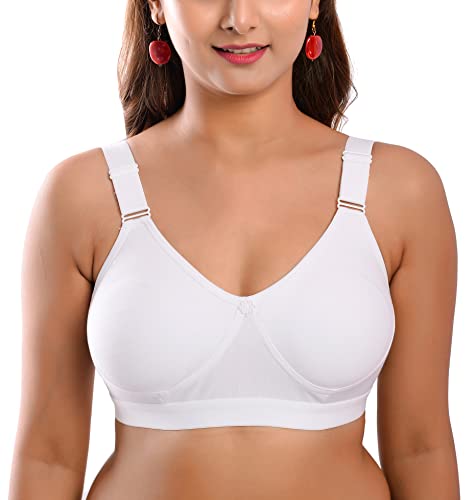 Image of Viral Girl Women's Wire-Free Cotton Hosiery Bra | Non-Padded, Full Coverage, Adjustable Straps | Soft Comfortable Innerwear with Hook & Eye Closure for Everyday Use