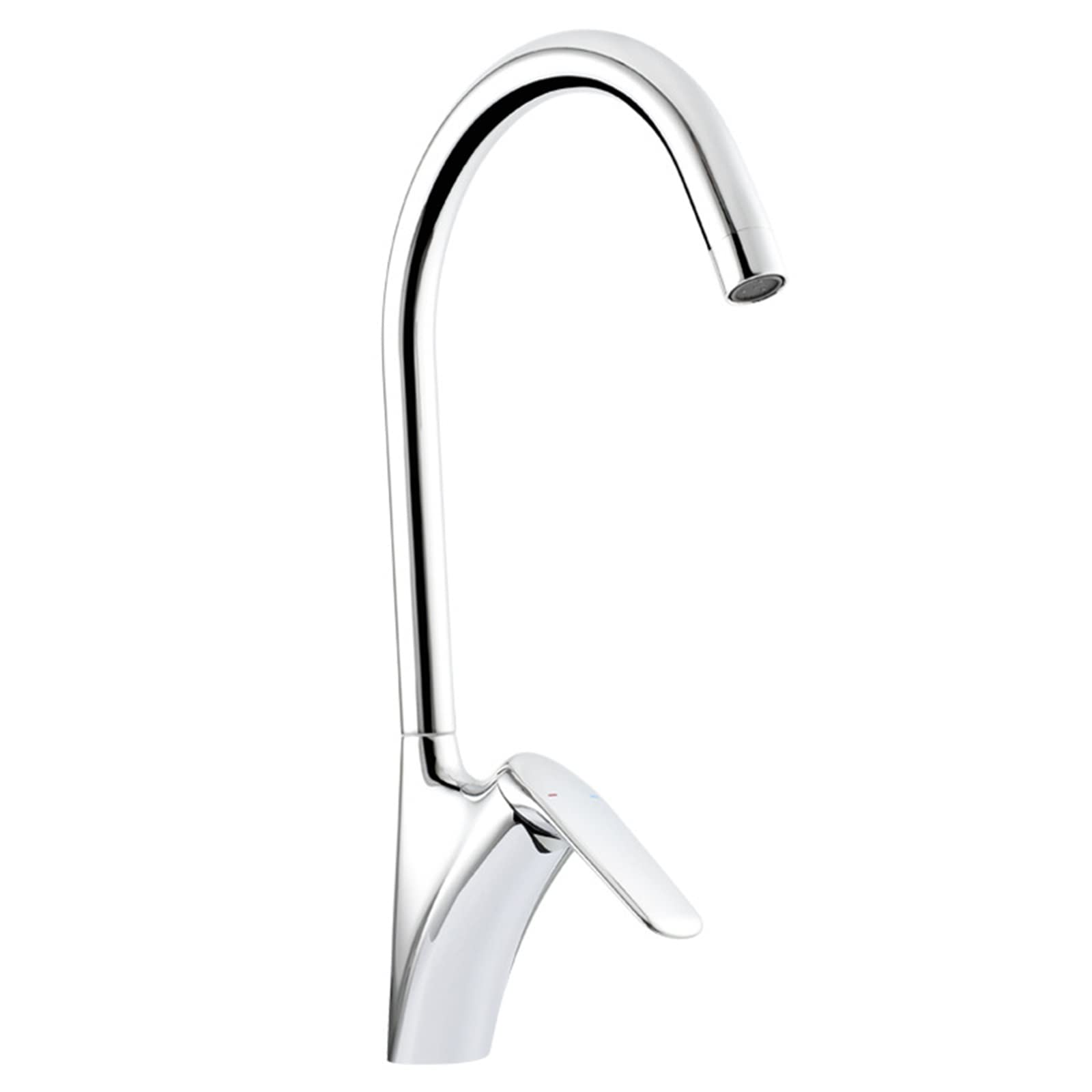 VDOQTLJT Brass Kitchen Faucet 360 ° Rotation Sink Deck Mounted Hot and Cold Water Single Handle Faucets Modern Commercial Taps Black(Cromo)