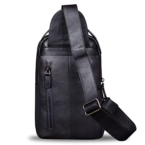 IVTG Genuine Leather Sling Bag Chest Shoulder Fanny Bag Hiking Backpack Vintage Handmade Crossbody Daypack3